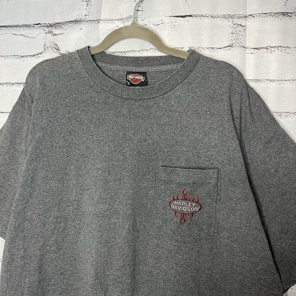 Harley Davidson XL Fresno California Graphic Tee Black Biker Vintage Streetwear - Picture 5 of 14